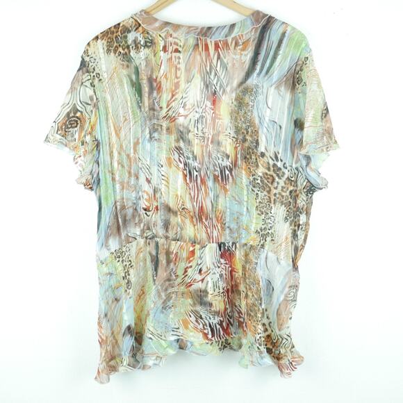 Vintage 2X Topper Y2K Sheer Ruffle Fairy Ethereal Feminine Dainty Boho Cardigan - Picture 7 of 7